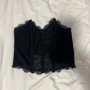 Black lace corset